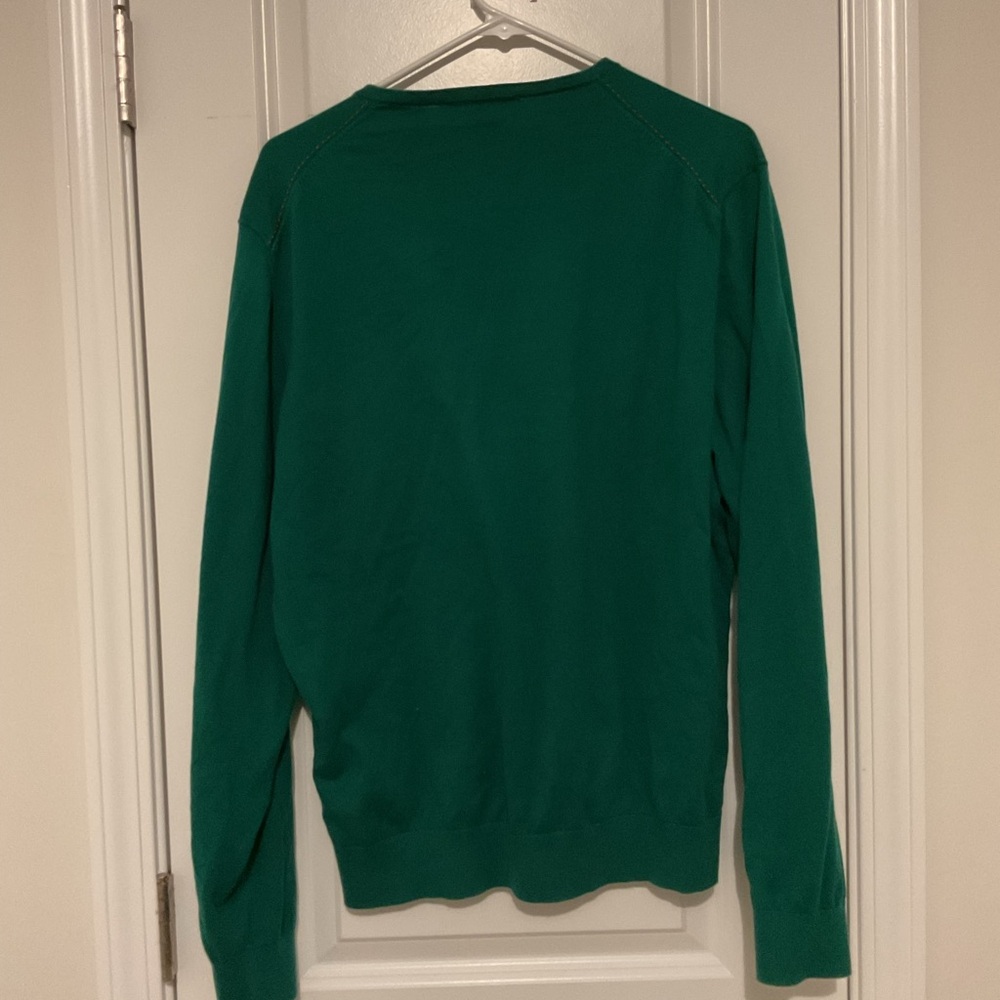 Carolina Herrera Green V-Neck Sweater - Picture 5 of 8